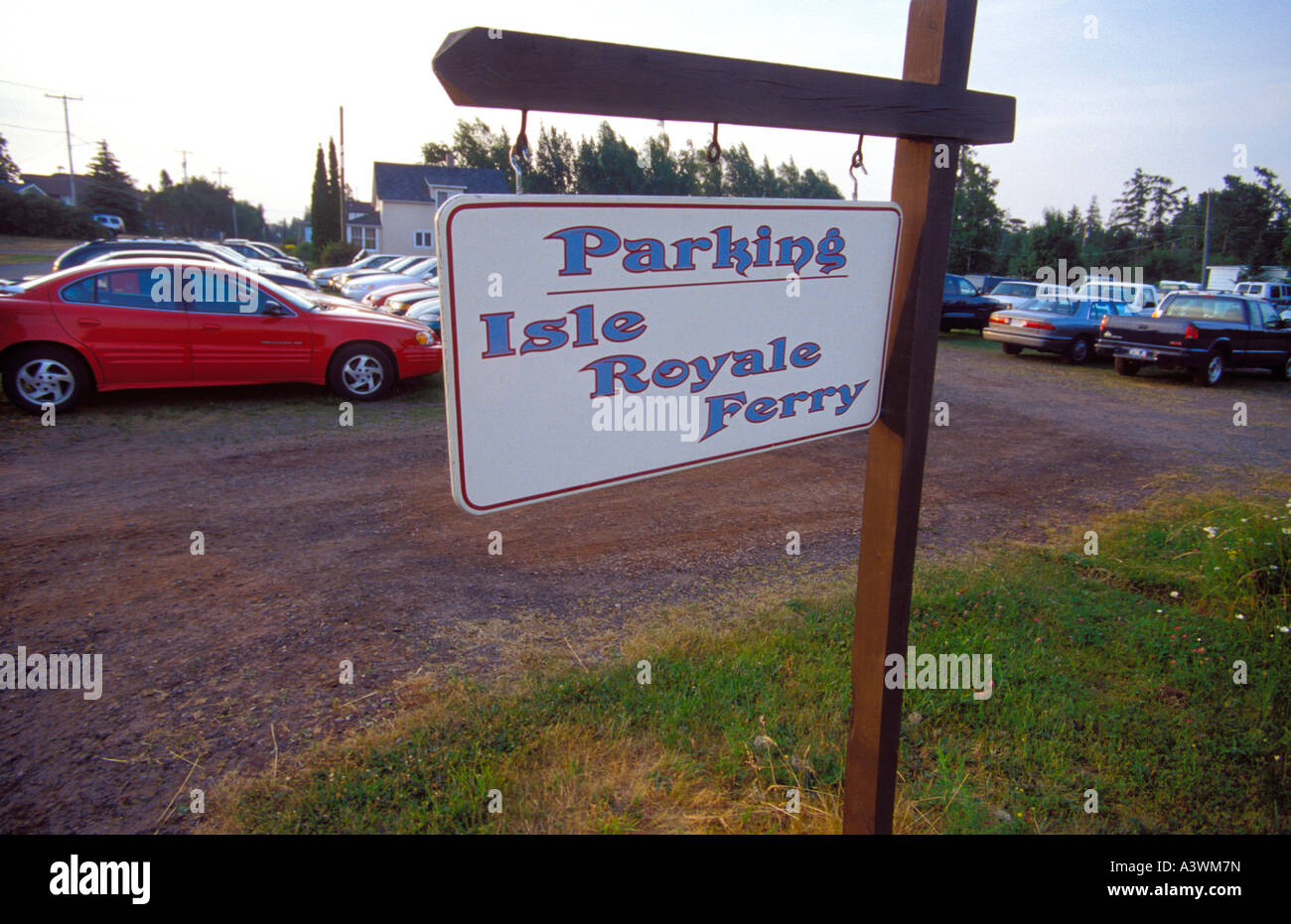PARKING AREA IN COPPER HARBOR MICHIGAN FOR THE ISLE ROYALE QUEEN III