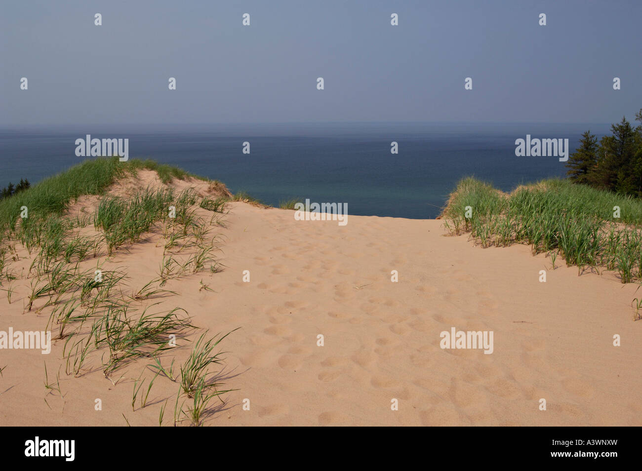 The Grand Sable Dunes drop to Lake Superior in Pictured Rocks National