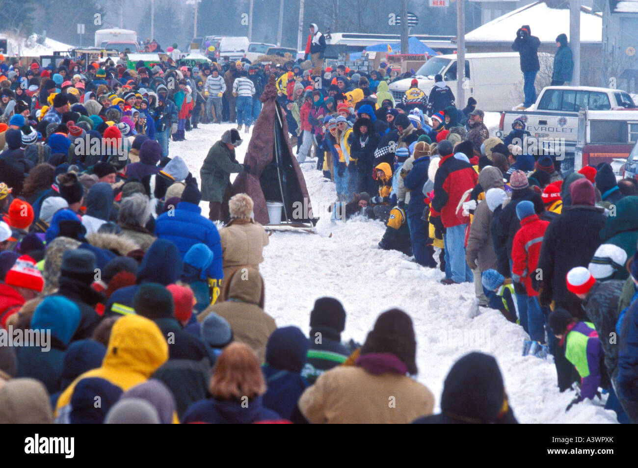 Trenary, Michigan Outhouse Races Stock Photo Alamy