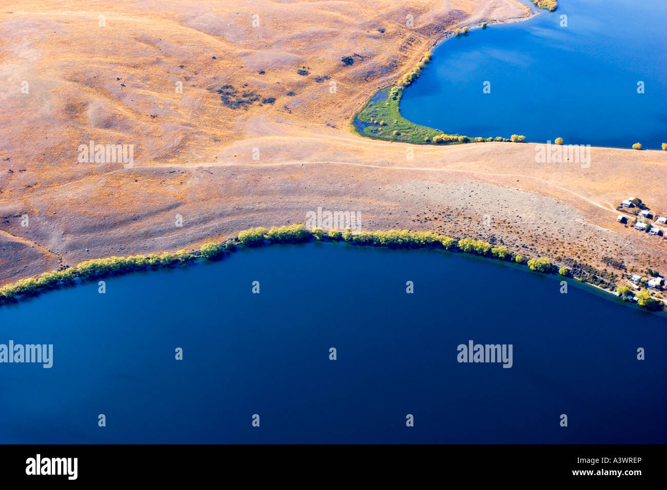 Aerial shots taken over lake Tekapo South Island New Zealand Stock ...