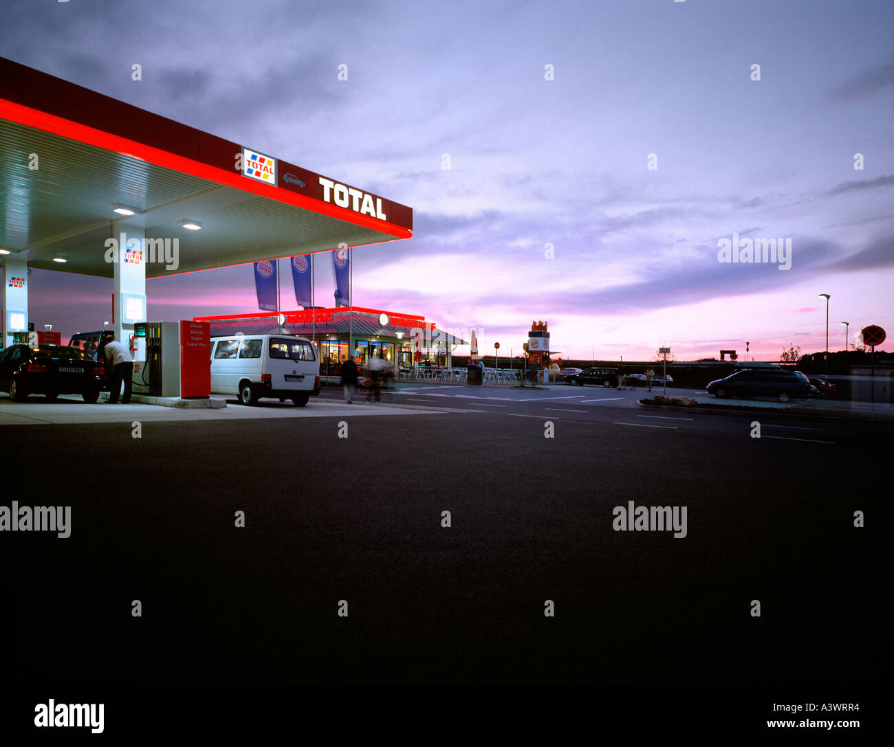 Total Petrol Station. Stock Photo