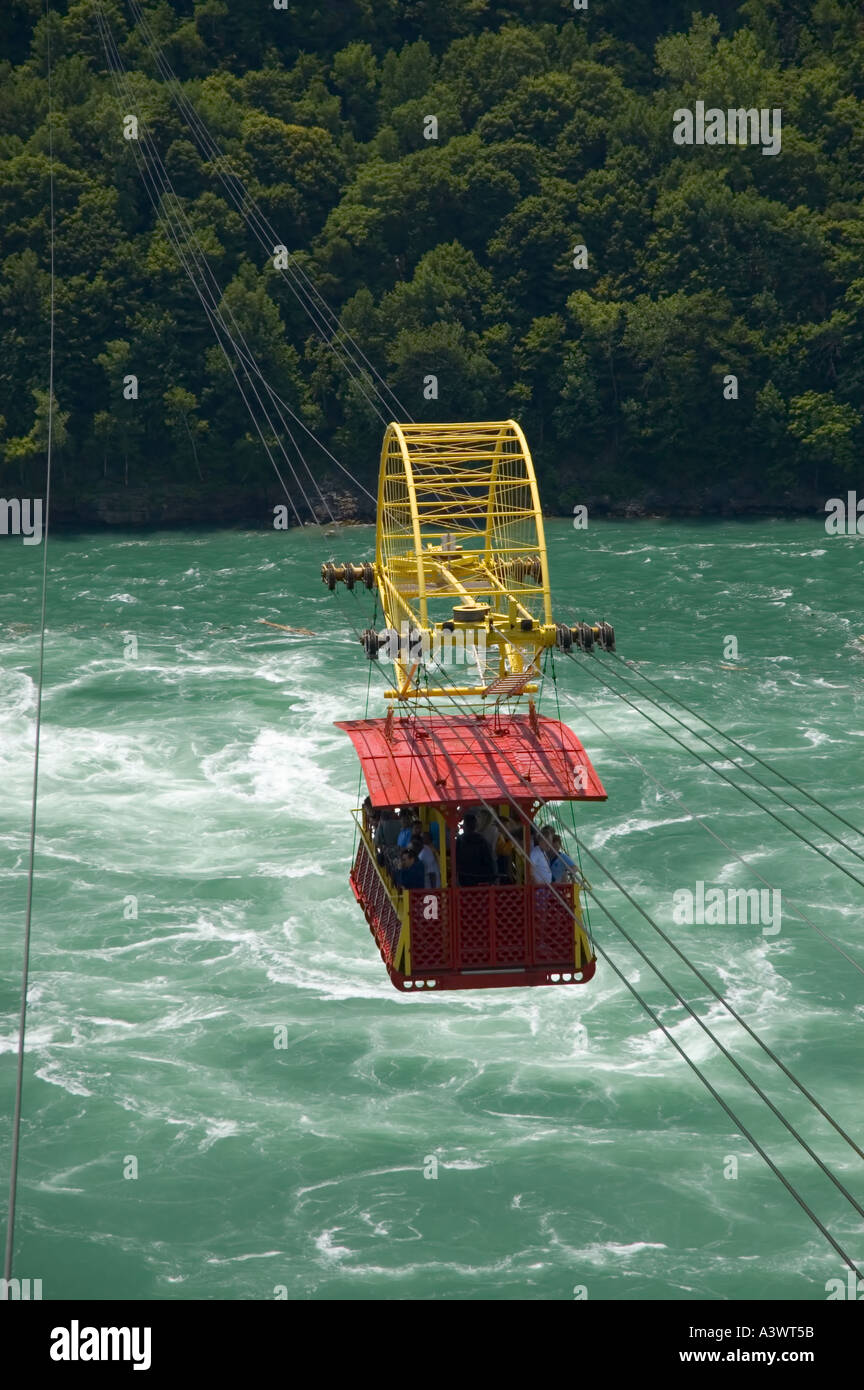 Canada Ontario Niagara Falls Spanish Aerocar over The Whirlpool on the Niagara River Stock Photo