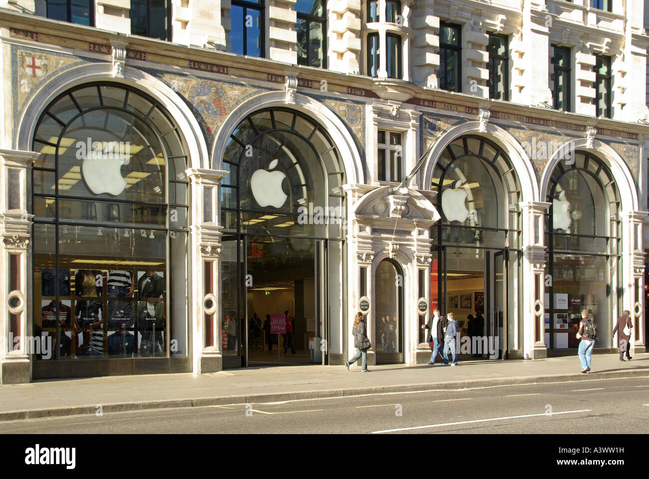 The Apple computer store in Regent Street West End shopping street