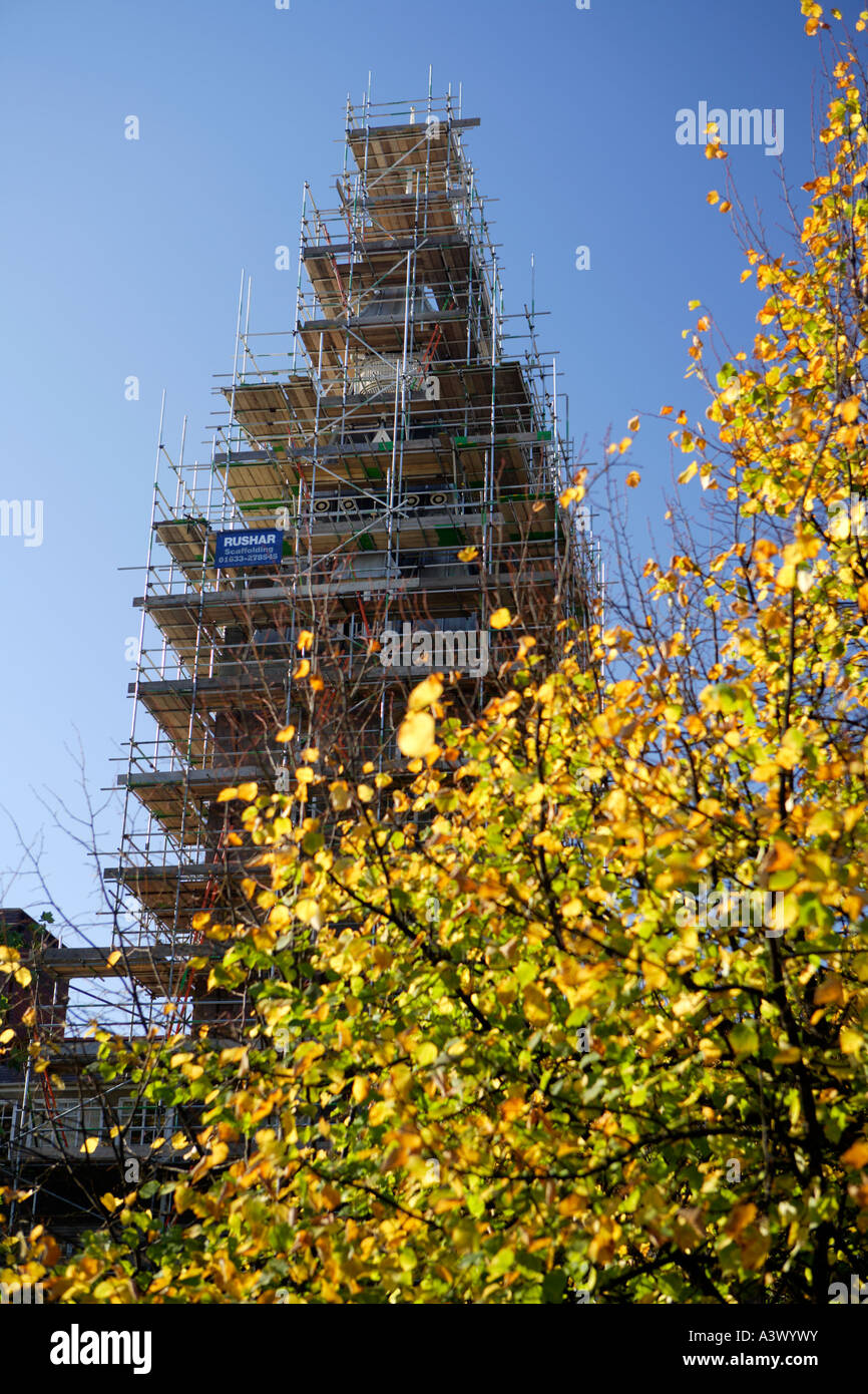 Scaffolding Newport Market South Wales Stock Photo Alamy