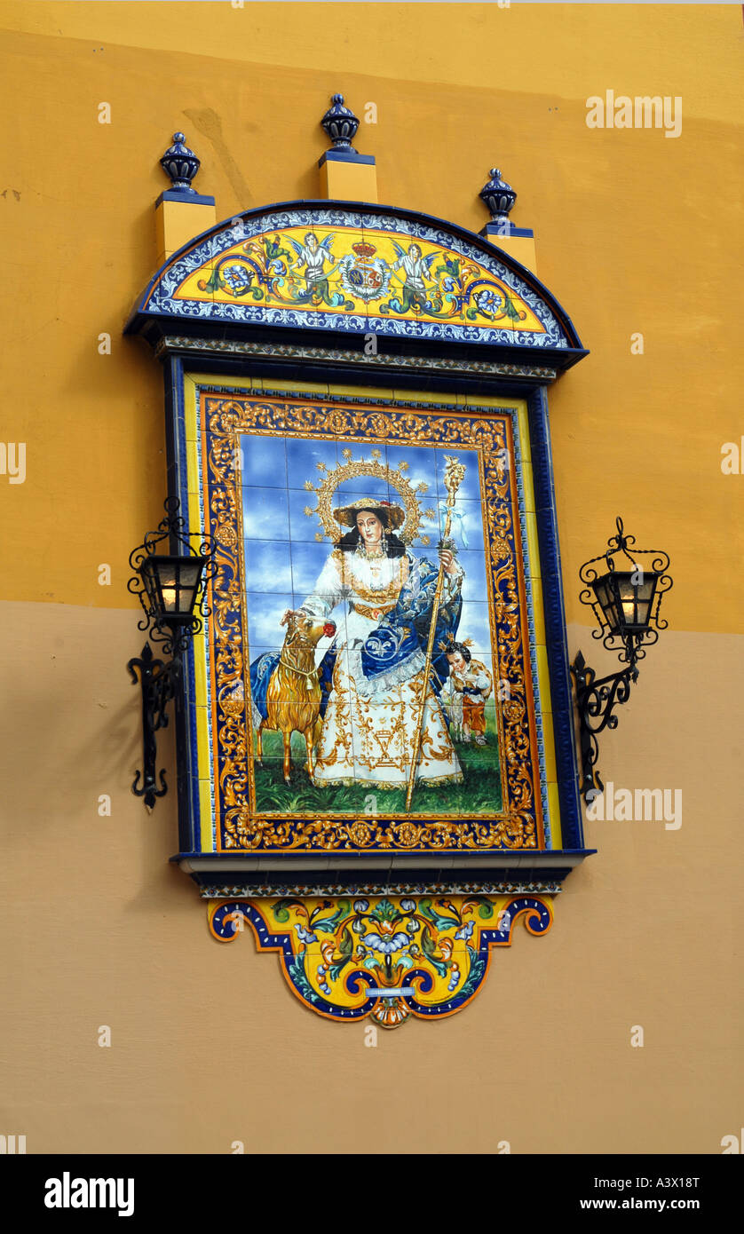 SPAIN Religious shrine in the Triana quarter of Seville Photo Julio ...