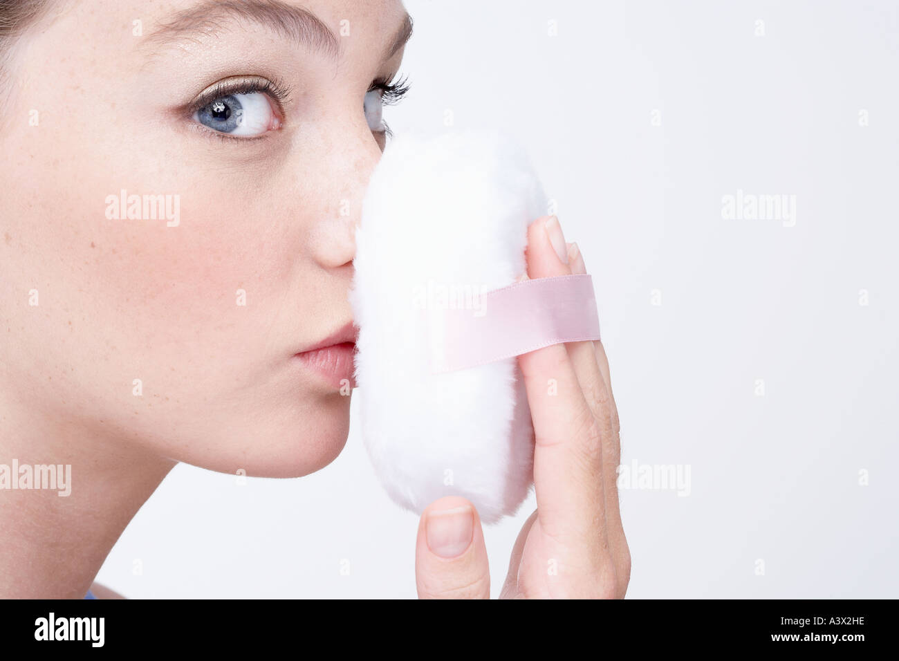 Close up half face woman hi-res stock photography and images - Alamy
