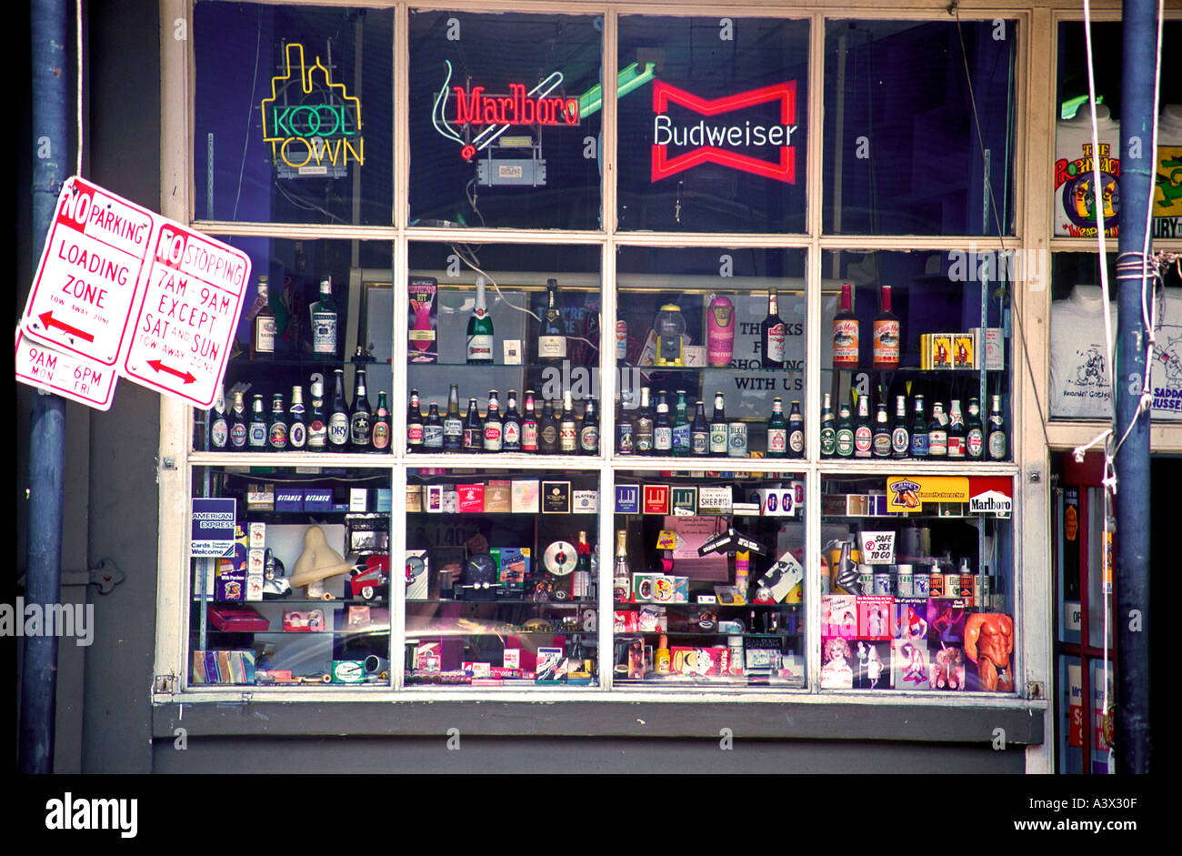 French Quarter novelty souvenir liquor and tobacconist shop New Orleans