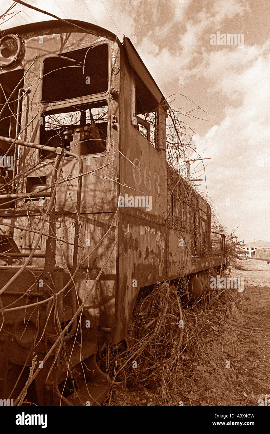 Abandoned switcher near Roanoke Virginia Stock Photo