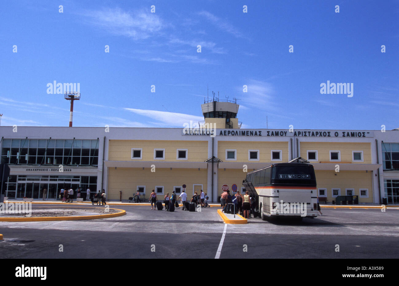 General view of Samos airport Samos Island Greece Stock Photo Alamy