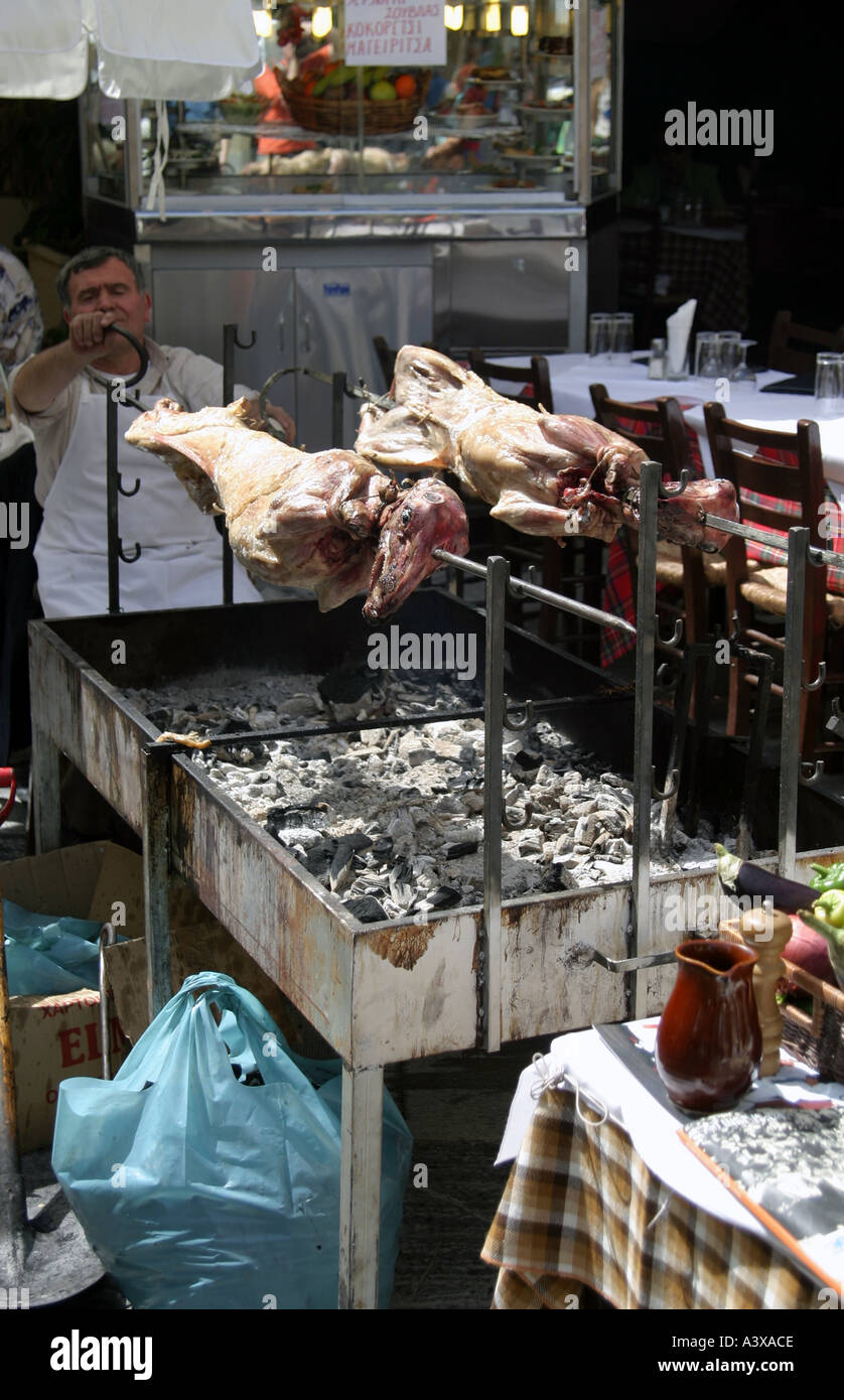 Athens Greece Orthodox Easter roast roasted lamb traditional Greek food
