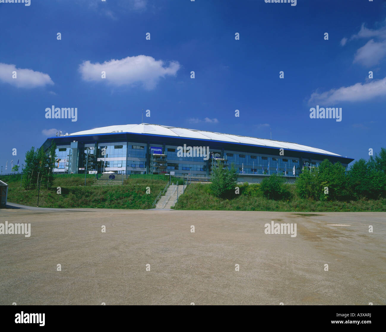 geography / travel, Germany, Gelsenkirchen, Veltins Arena, exterior view, opening 2001, Europe, football stadium, stadiums, Nort Stock Photo