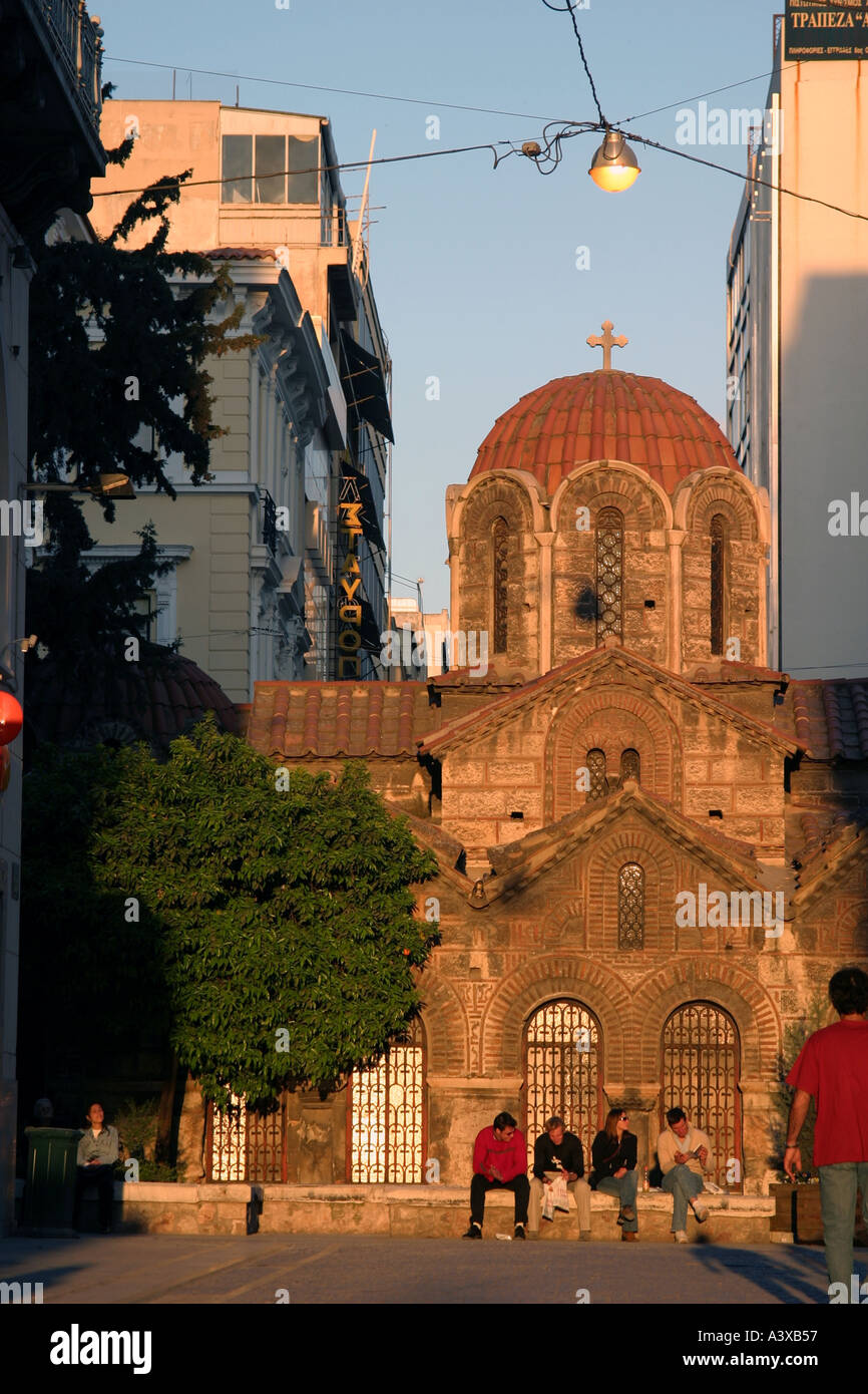 Athens Greece Byzantine church the Church of the Metamorphosis on Ermou