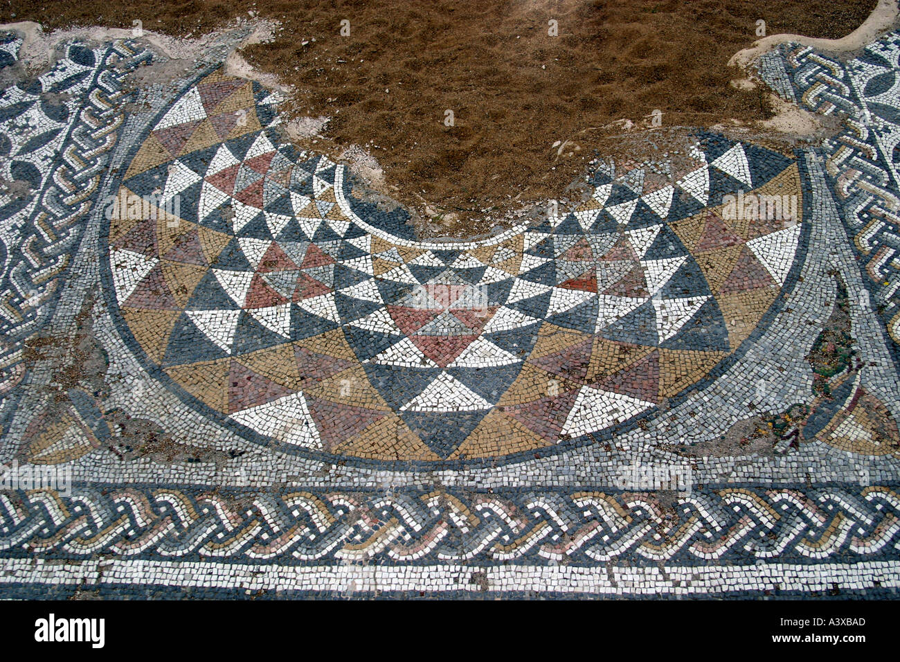Athens Greece ancient floor mosaic Stock Photo Alamy