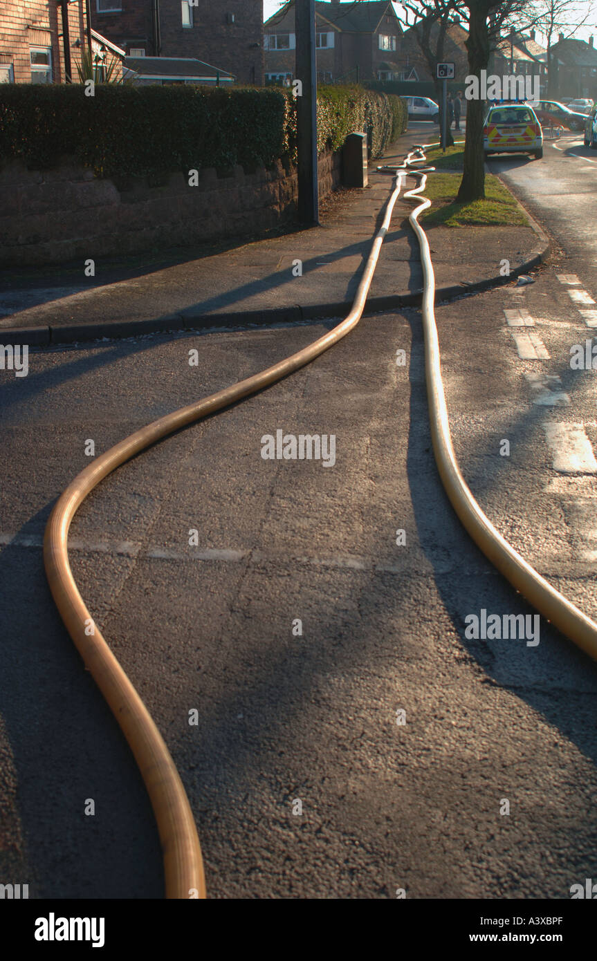 Fire Service Hose Pipes Stock Photo Alamy