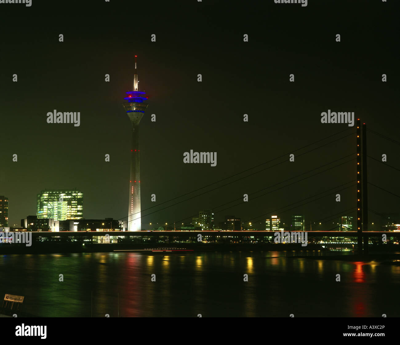 Rheinkniebruecke and rheinturm hi-res stock photography and images - Alamy