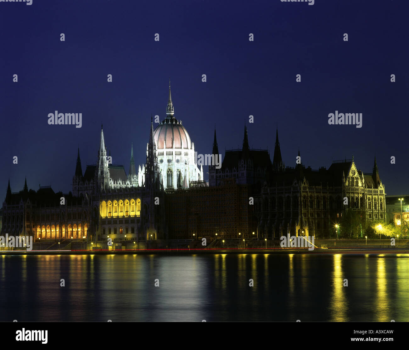 geography / travel, Hungary, Budapest, buildings, Hungarian Parliament Building, exterior view, architect: Imre Steindl, built: Stock Photo