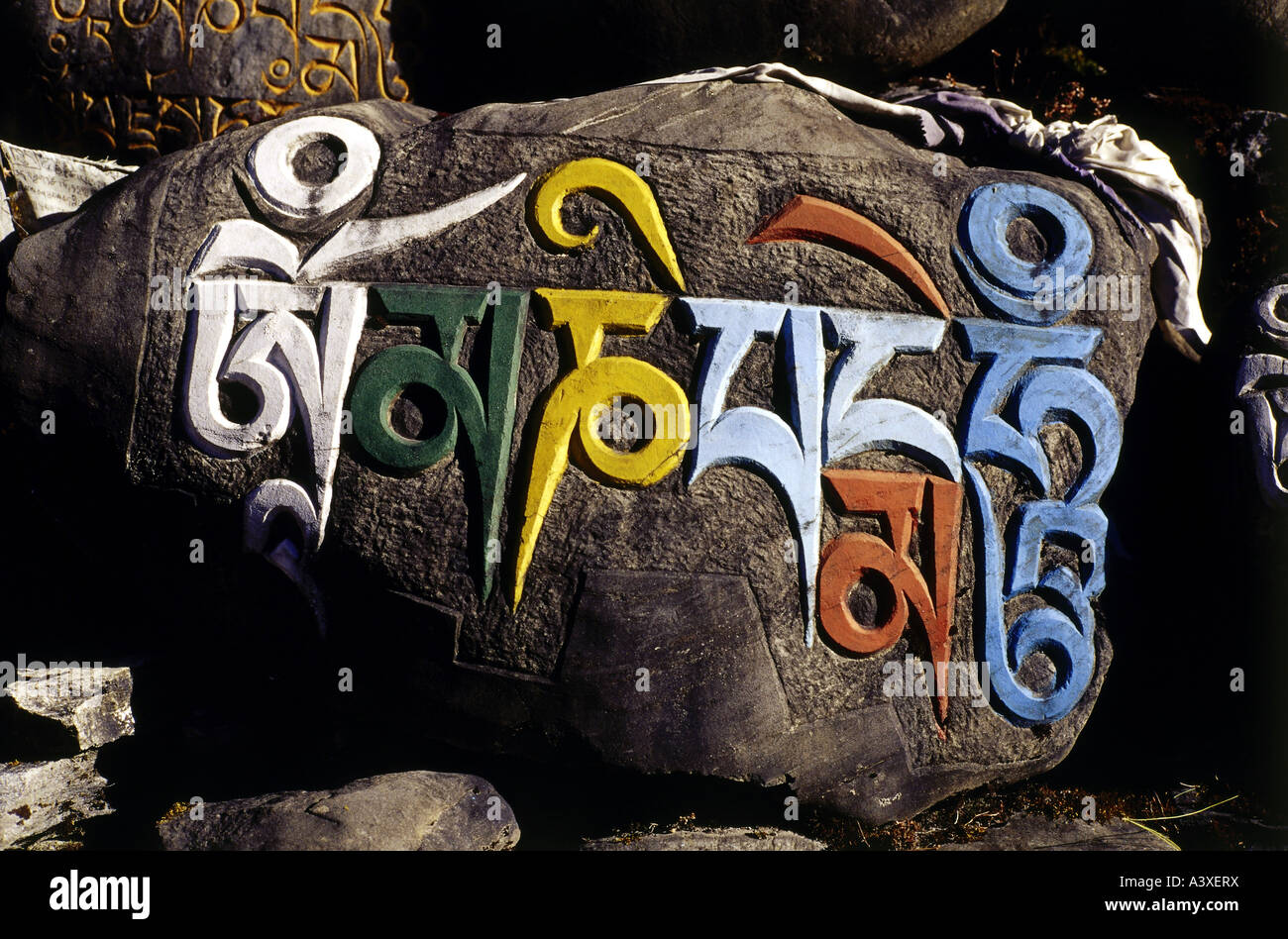 geography Travel Nepal Religion Mani Stone Old Tibetan Letters geography-travel-nepal-religion-mani-stone-old-tibetan-letters