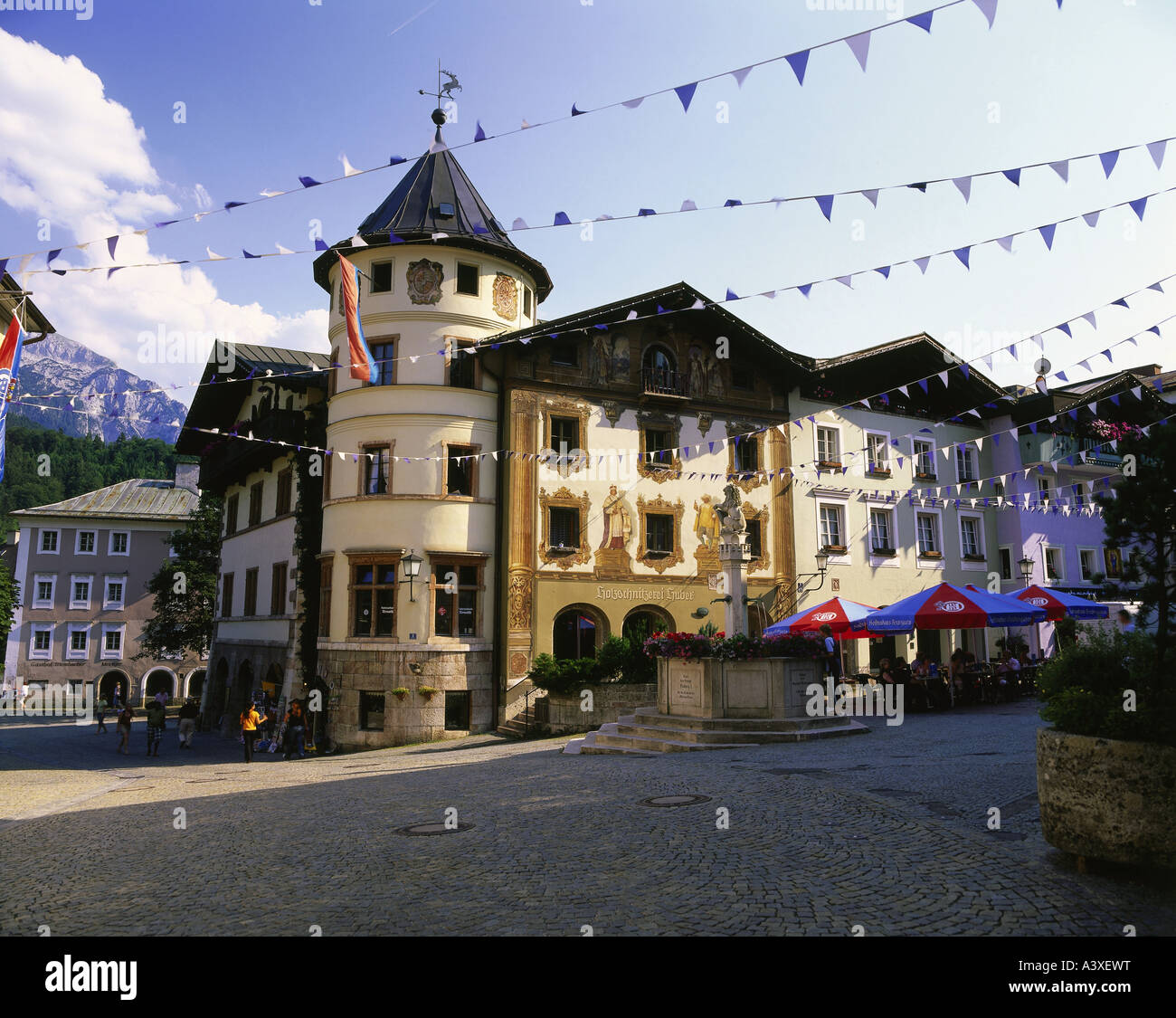 Geography Travel Germany Bavaria Berchtesgaden Squares Marketplace Europe Upper Bavaria