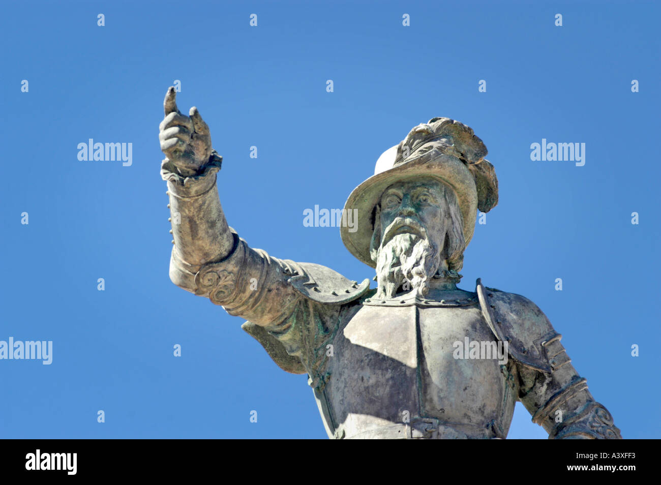 Ponce De Leon in Plaza De San Jose in Old San Juan Puerto Rico Stock