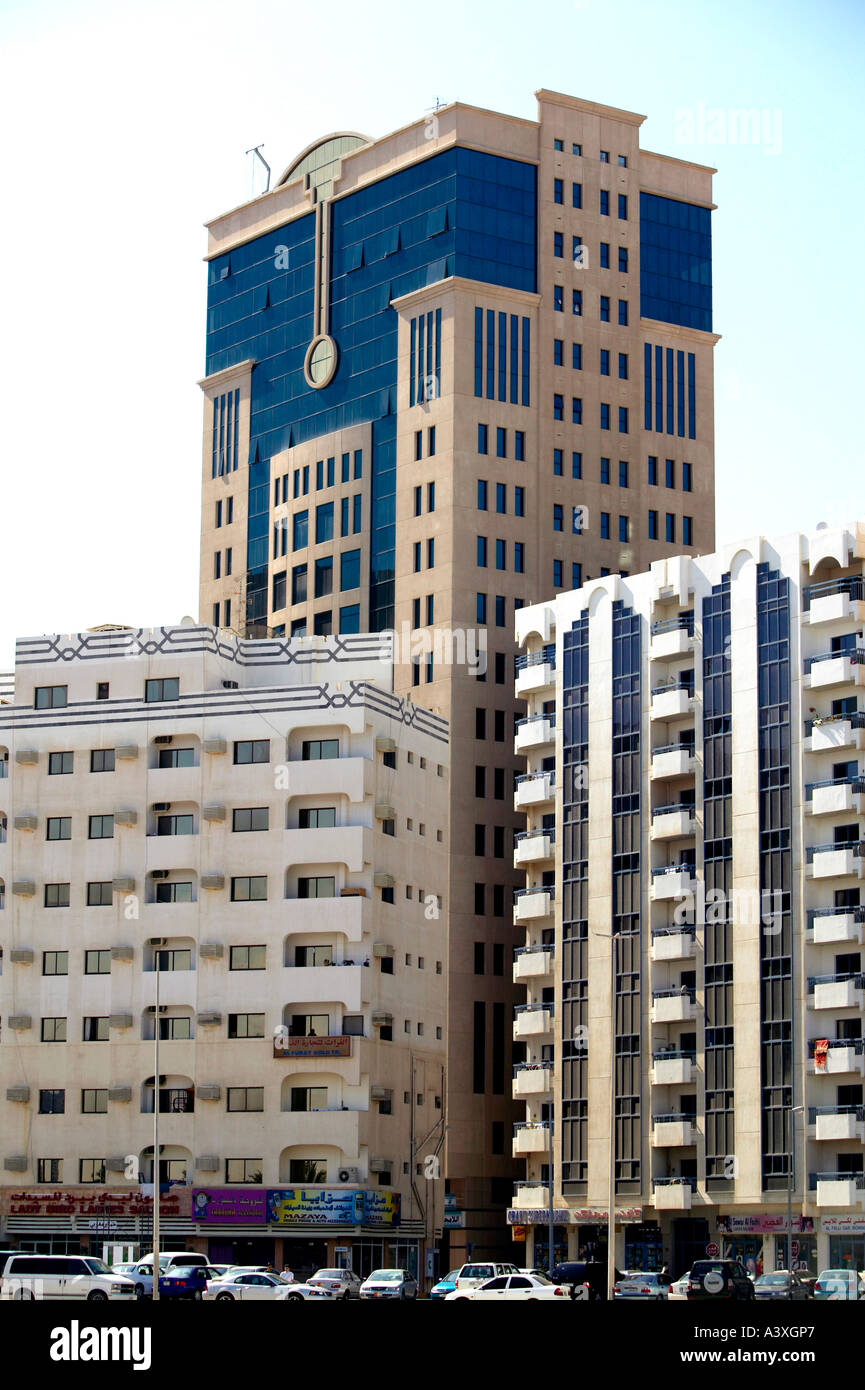 Sharjah City tower block Stock Photo Alamy