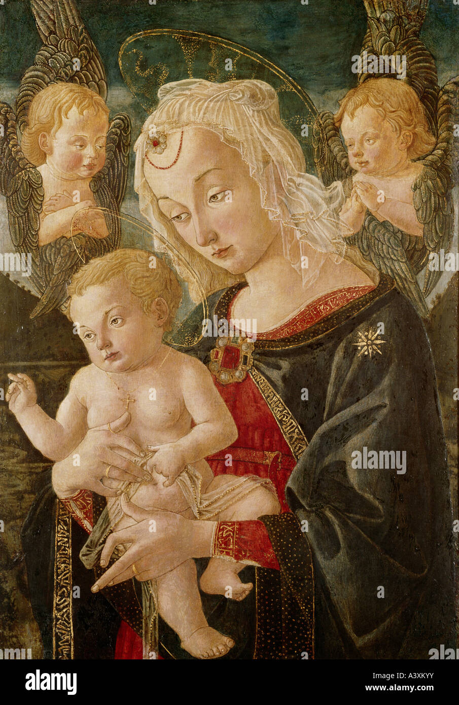 'fine arts, Fiorentino, Pier Francesco, (circa 1444 - 1497), painting, 'Madonna', Zagreb, historic, historical, Europa, Italy, Stock Photo