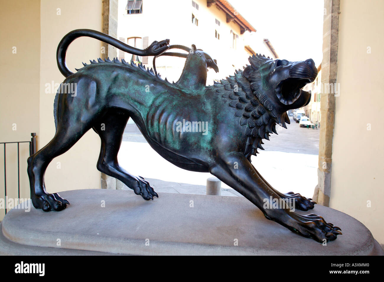 Italy Arezzo chimera town symbol Stock Photo Alamy