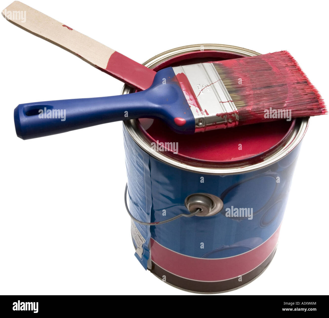 paint can and brush Stock Photo - Alamy