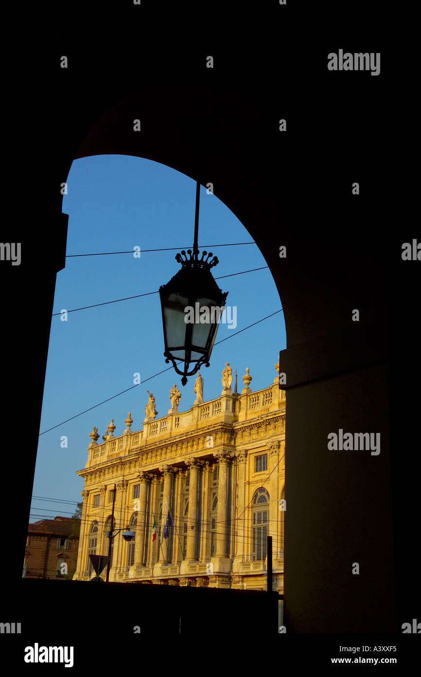 Italy Piedmont Turin Torino Piazza Castello Palazzo Madama Muso Civico d Arte Antica Stock Photo