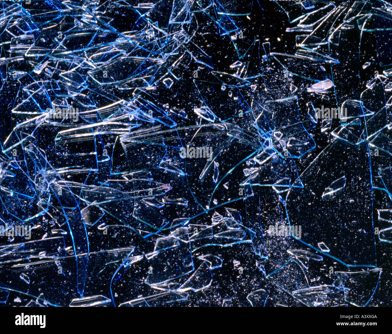 Pieces Of Broken Glass Stock Photo Alamy