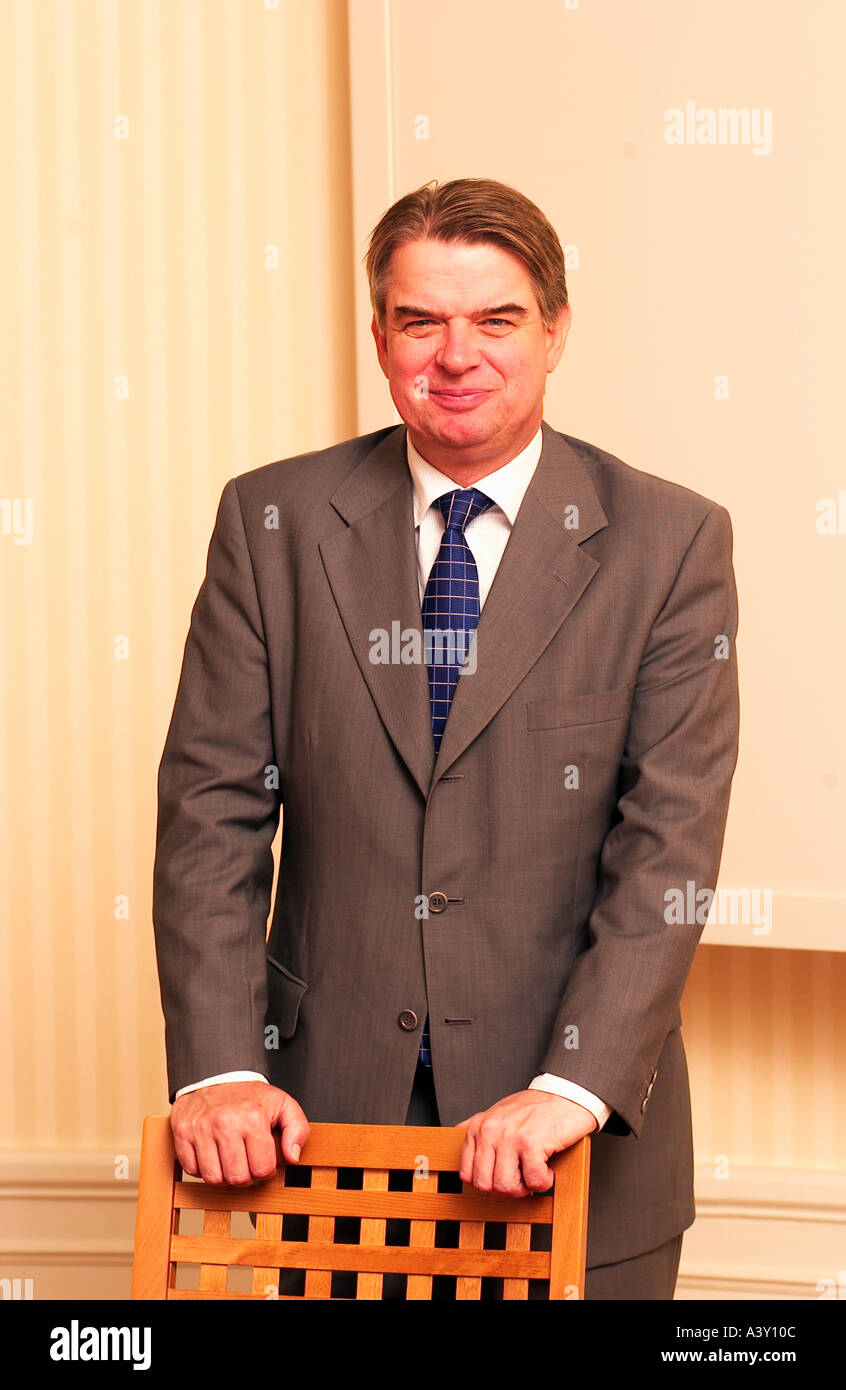 Portrait of Bjorn Saven CEO and main owner of Swedish industrial group IndustriKapital Stock Photo