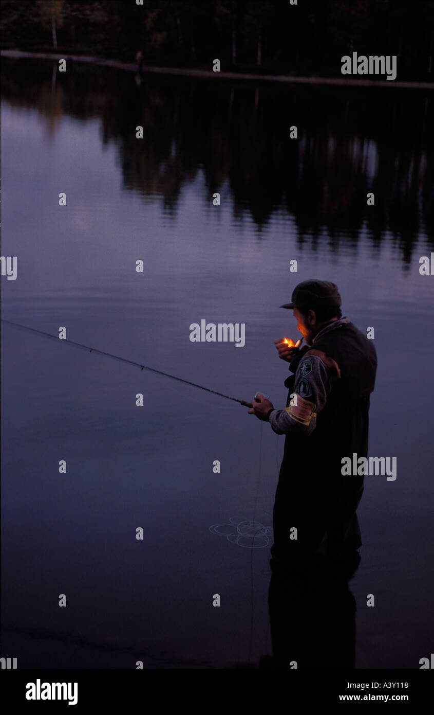 Flyfisherman Stock Photo