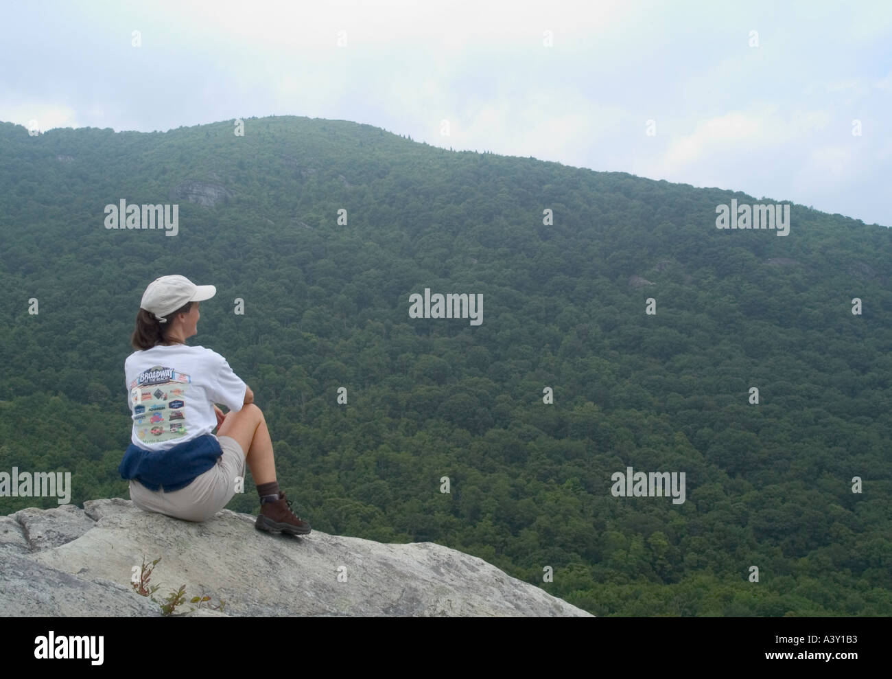 Contemplative Hiker Stock Photo