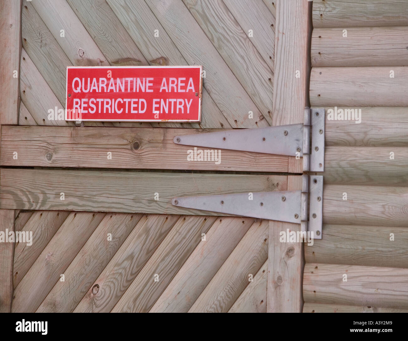 The Quarantine area of a wild animal park in Dalton in Furness, Cumbria, UK Stock Photo