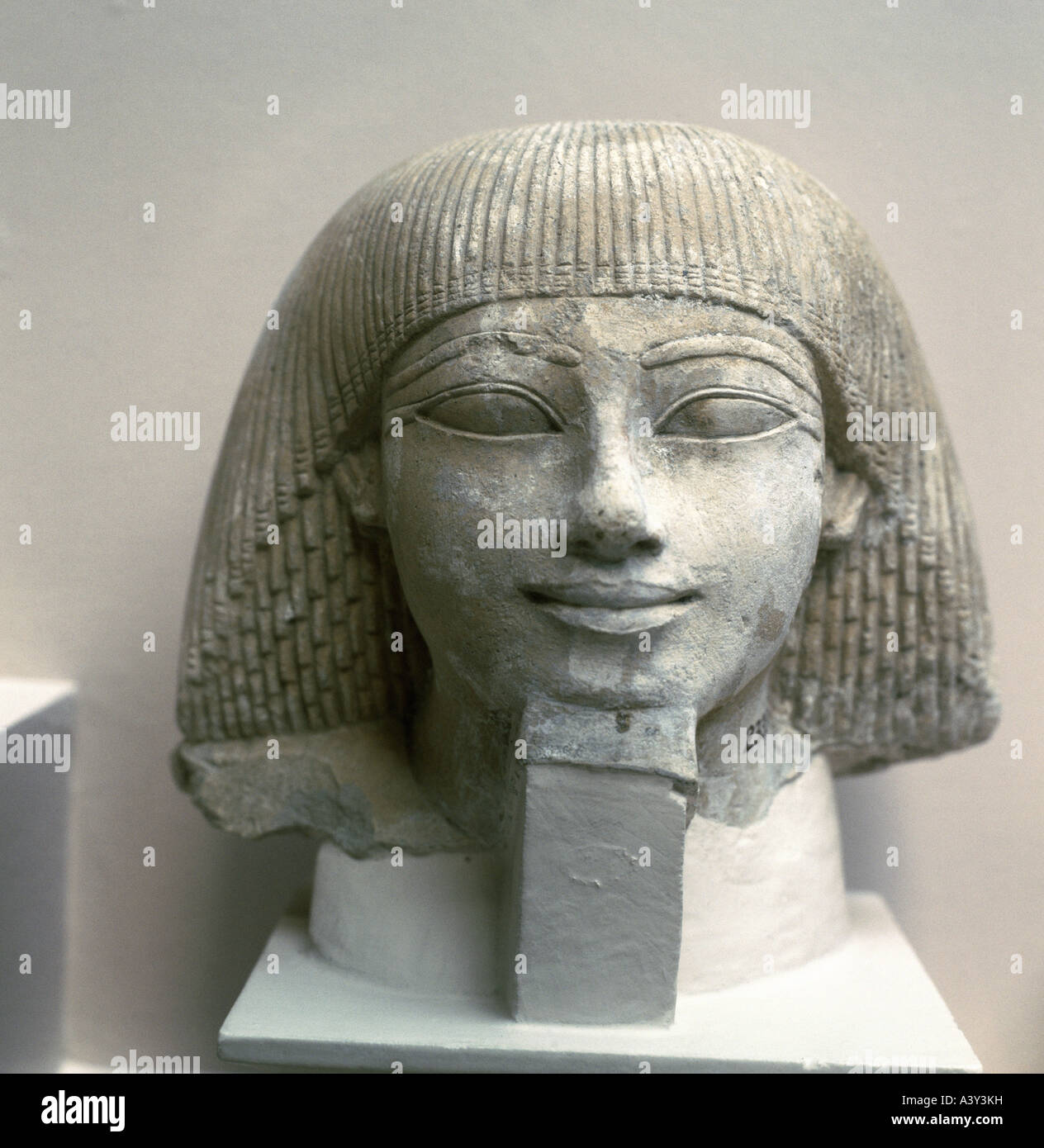 fine arts, ancient world, Egypt, New Kingdom, sculpture, head, noble