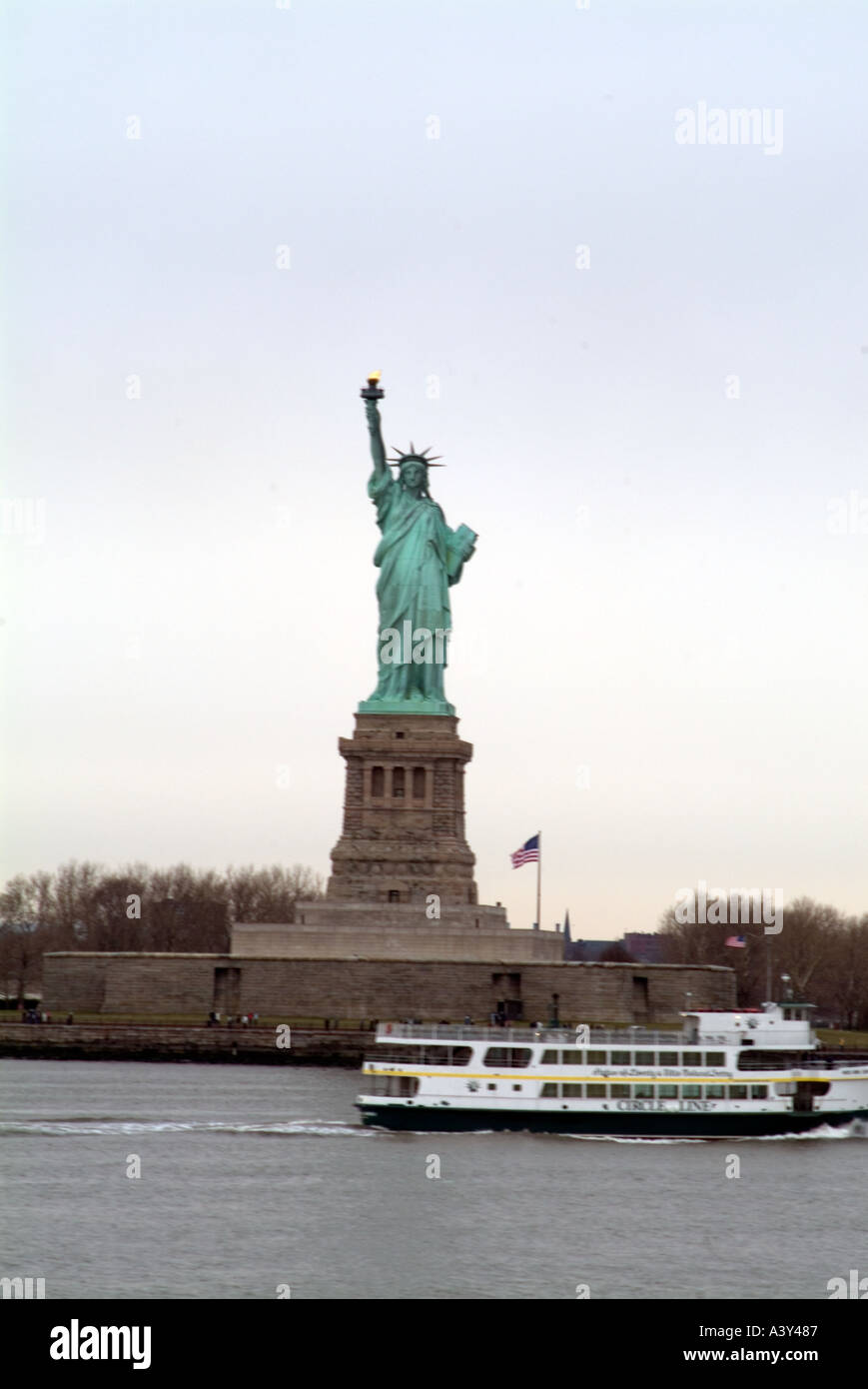 Statue of Liberty ferry boat New York City Stock Photo Alamy