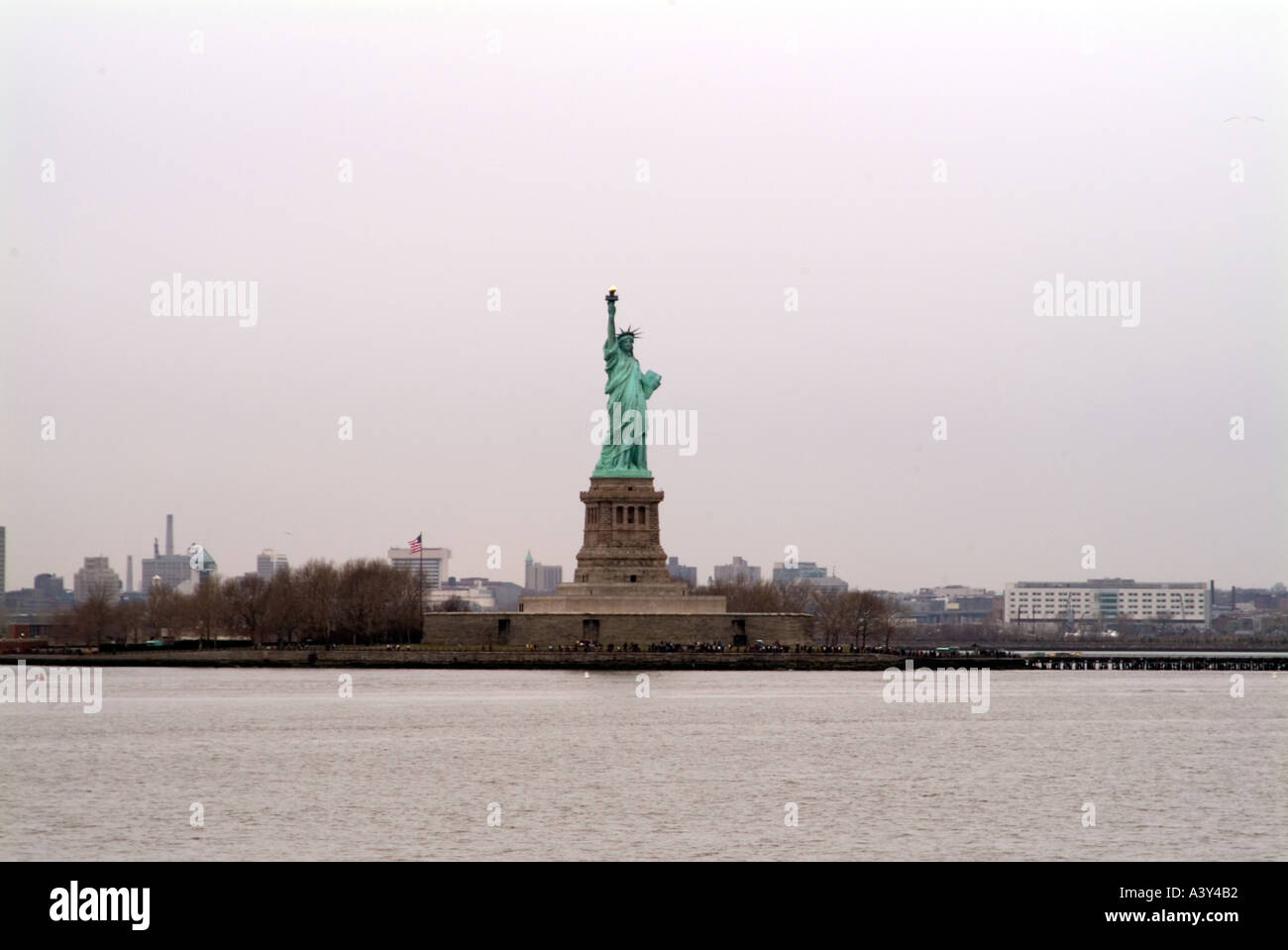 Statue of Liberty ferry view New York City Stock Photo Alamy
