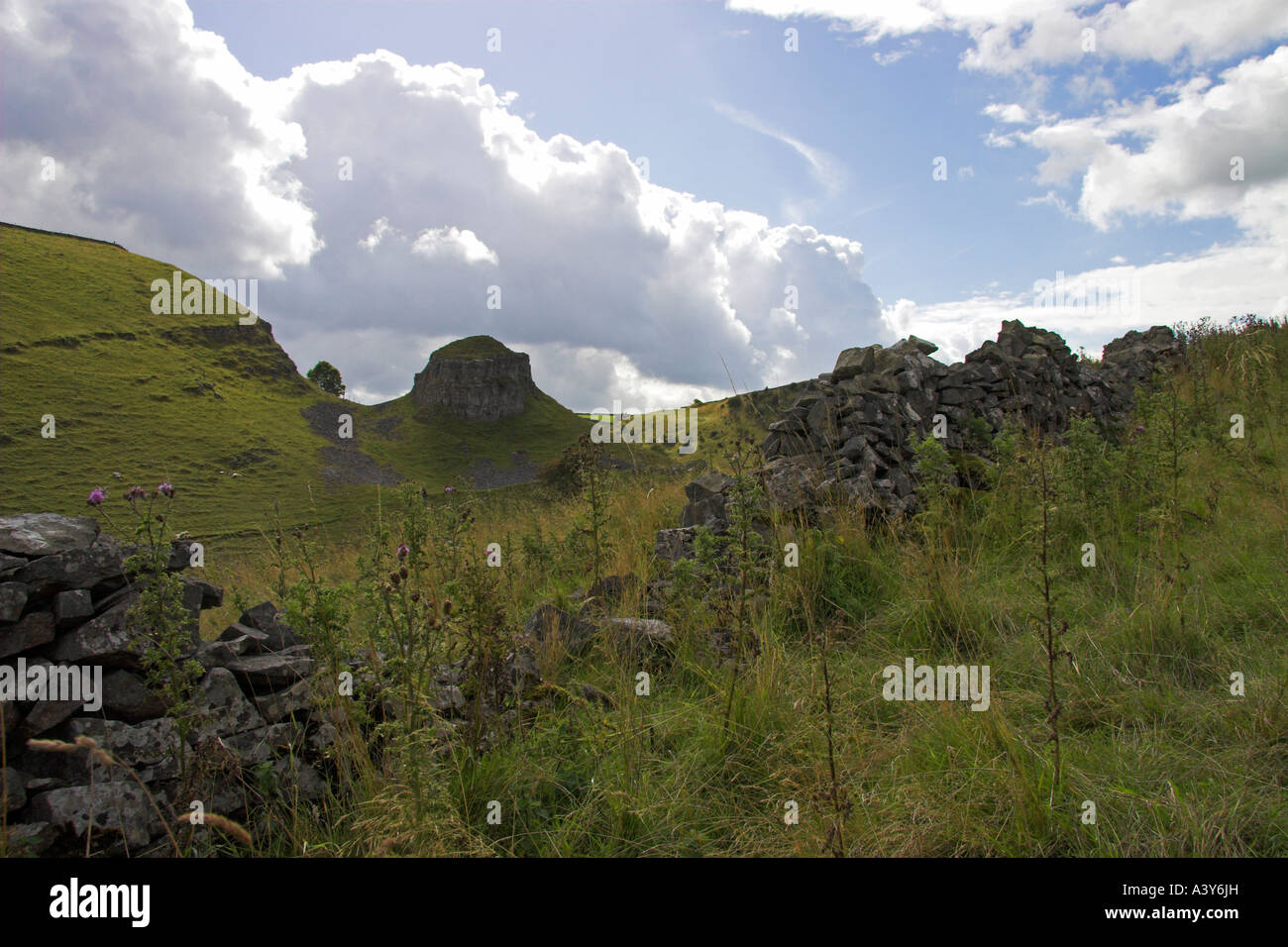 Peter's Stone, Cressbrook Dale, Peak District National Park, Derbyshire, England Stock Photo