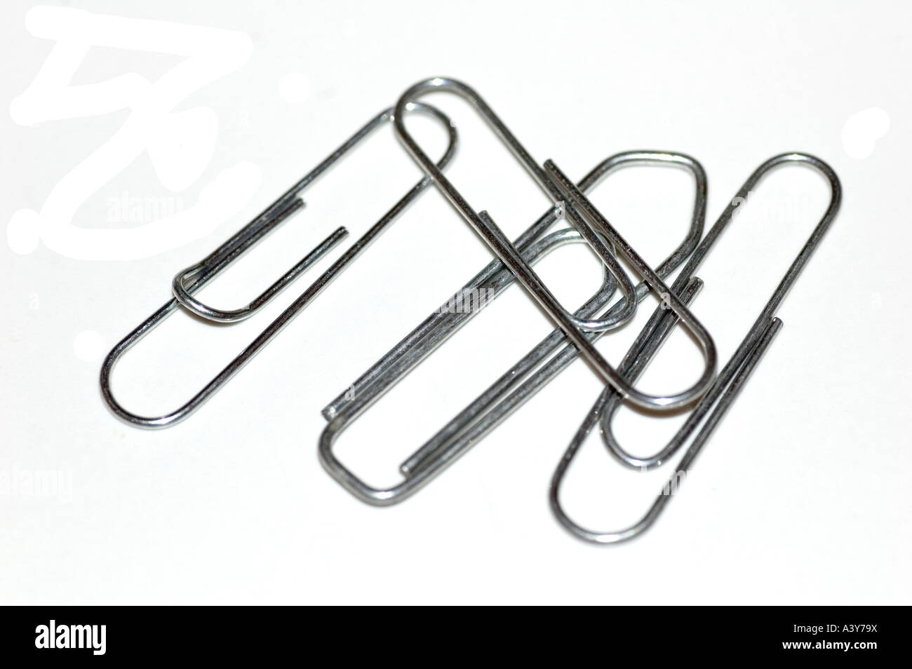 Four Paper Clips Cut Out Stock Photo Alamy