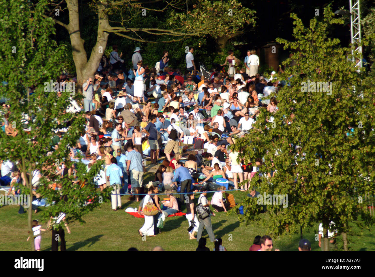 England London Hampstead Kenwood House summer concert audience Stock