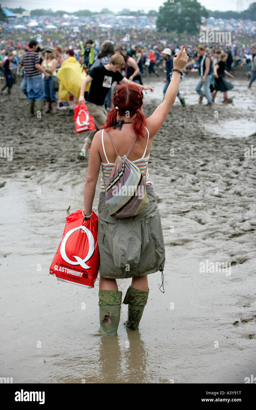 Mud woman glastonbury hi-res stock photography and images - Alamy