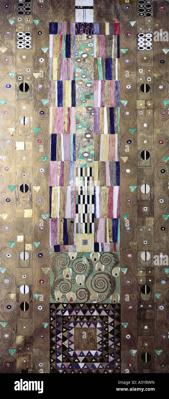 'fine arts, Klimt, Gustav, (1862 - 1918), painting, 'decorative panel', circa 1905 / 1909, different material on canvas, 194 c Stock Photo
