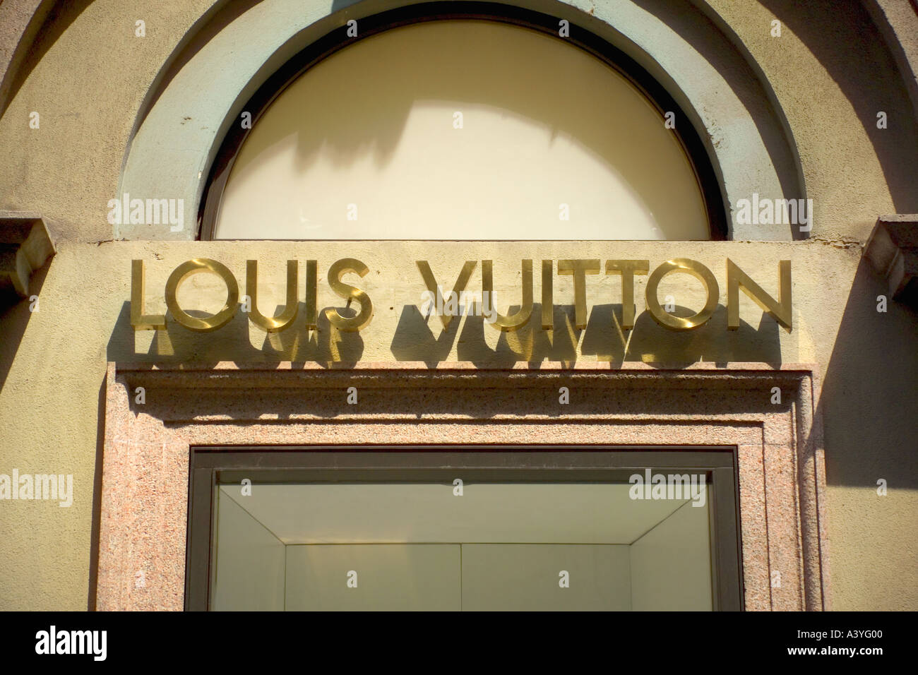 Louis Vuitton Store On Via Monte Napoleone Milan Stock Photo