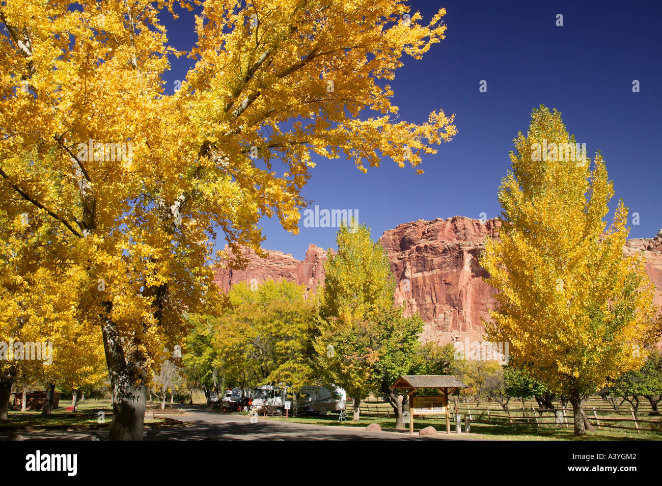 Campground In Fruita Capitol Reef National Park Utah Stock Photo - Alamy