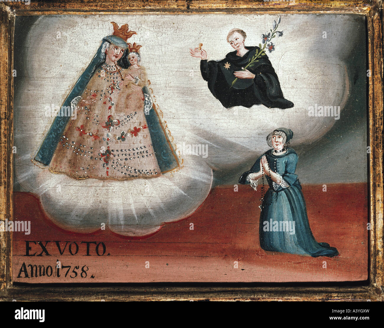 fine arts, religious art, Saint Mary with infant Jesus, painting