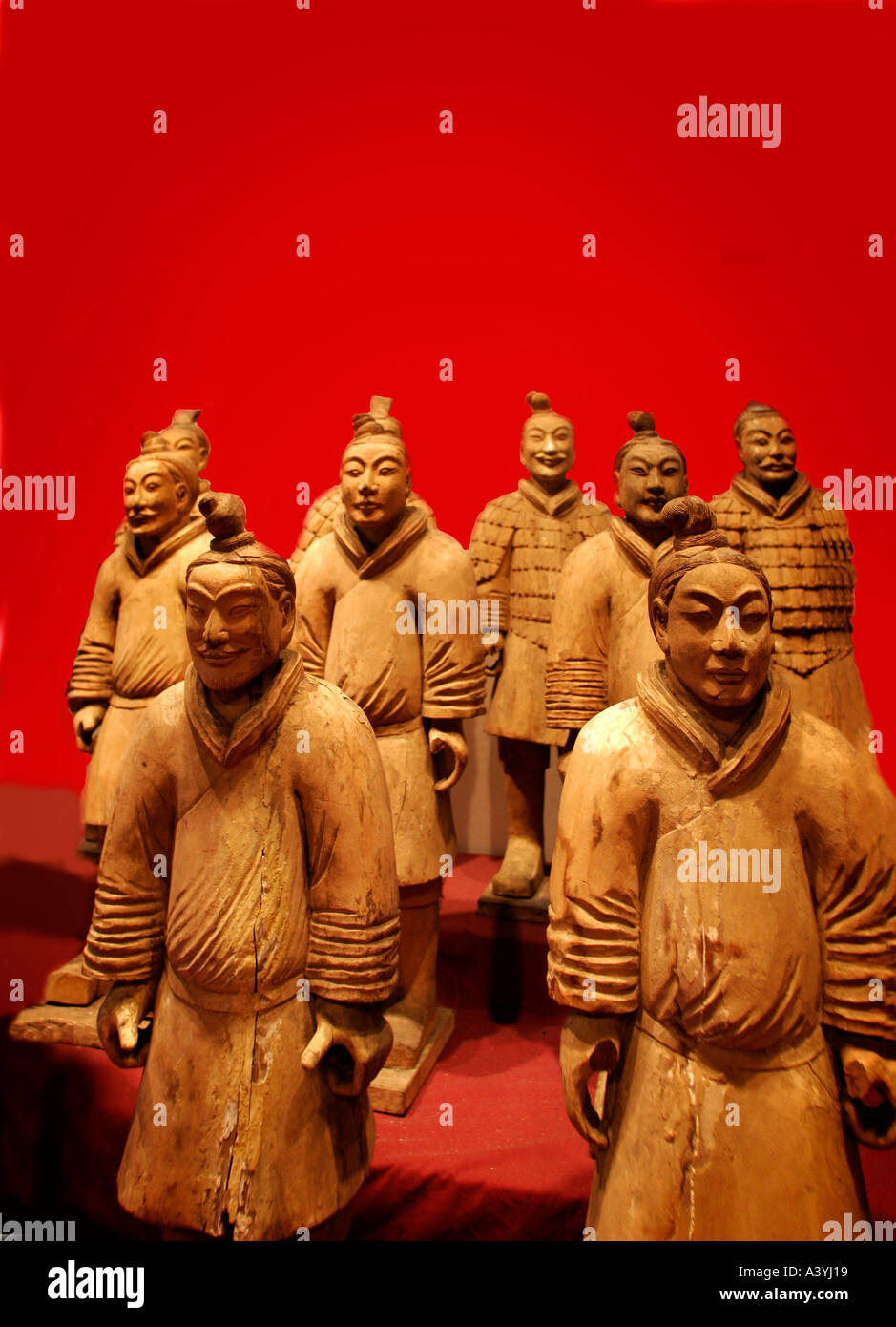 Chinese terracotta figures from the Ching period Stock Photo