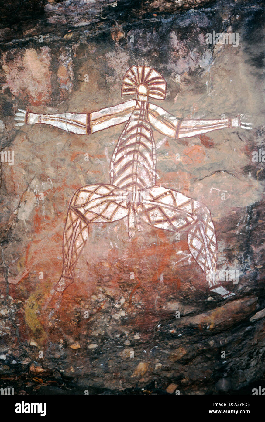 Aboriginal rock art Nourlangie Rock Kakadu Northern Territory Stock