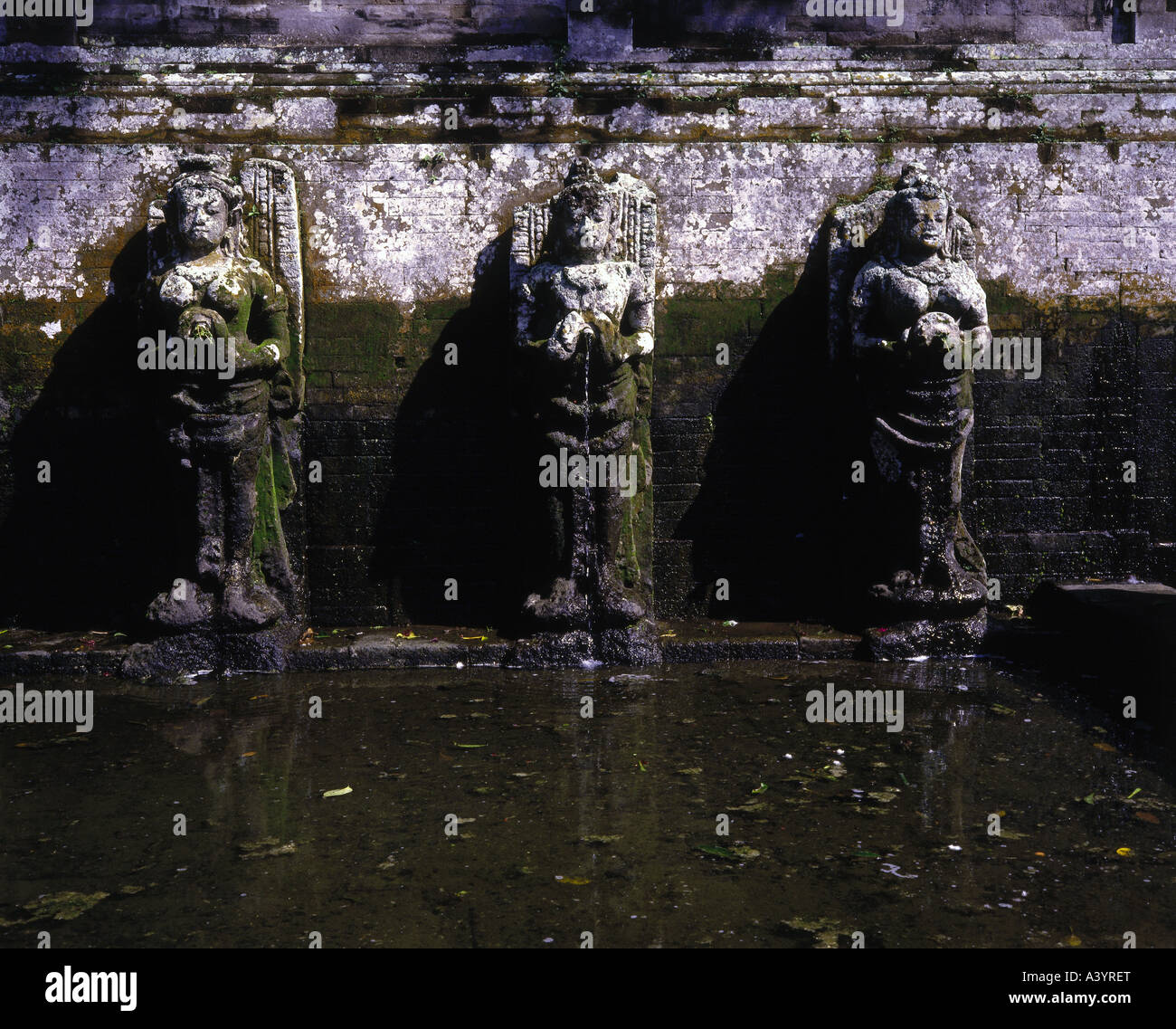 travel /geography, Indonesia, Bali, buildings, Goa Gajah, bathing spot, ganga figures, 11th century, , Stock Photo