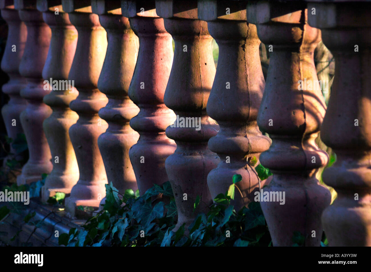 Decorative Concrete Posts In A Public Park Stock Photo 10887900