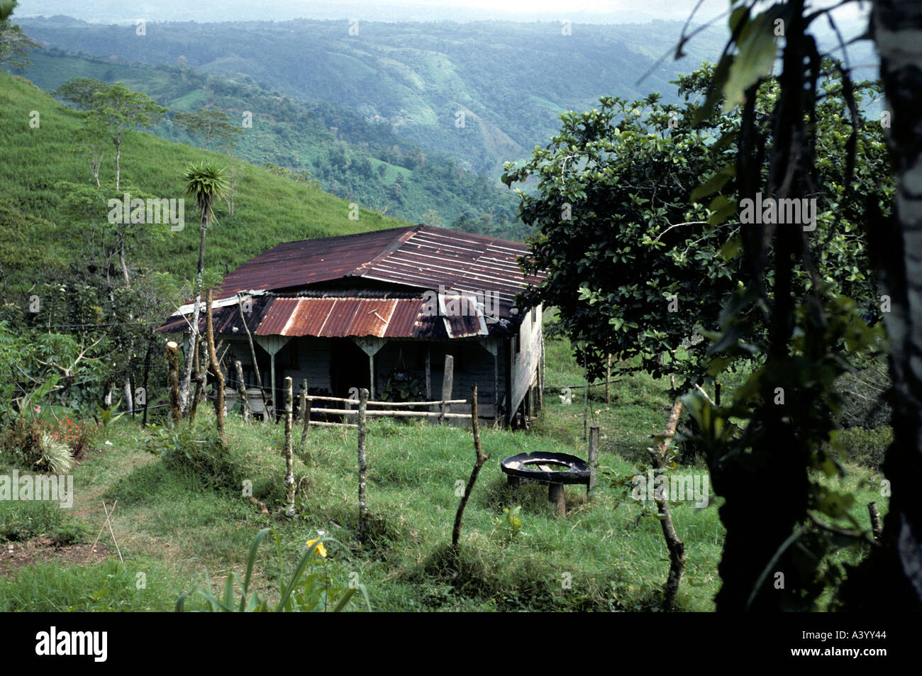 Farm house Agua Bueno Southern Highlands Costa Rica Stock Photo