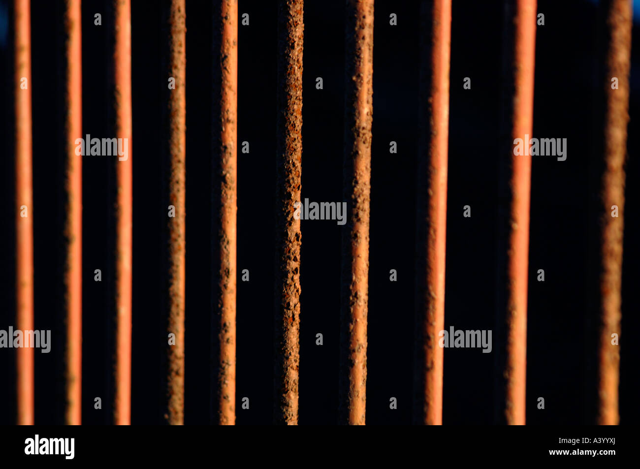 Rusting Metal Railings Stock Photo - Alamy